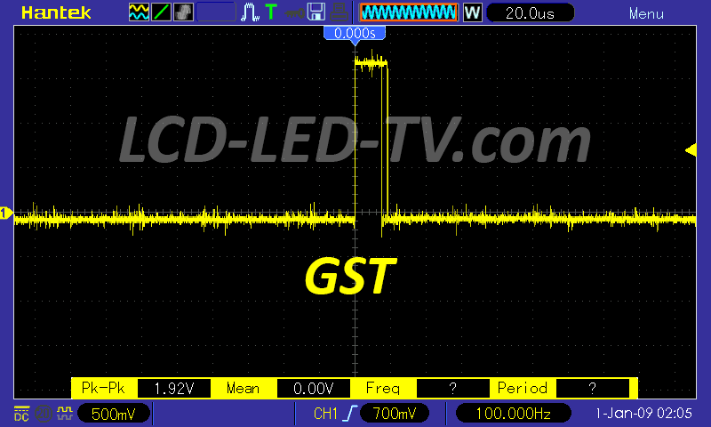 GST Pulse voltage signal in tcon board lg
