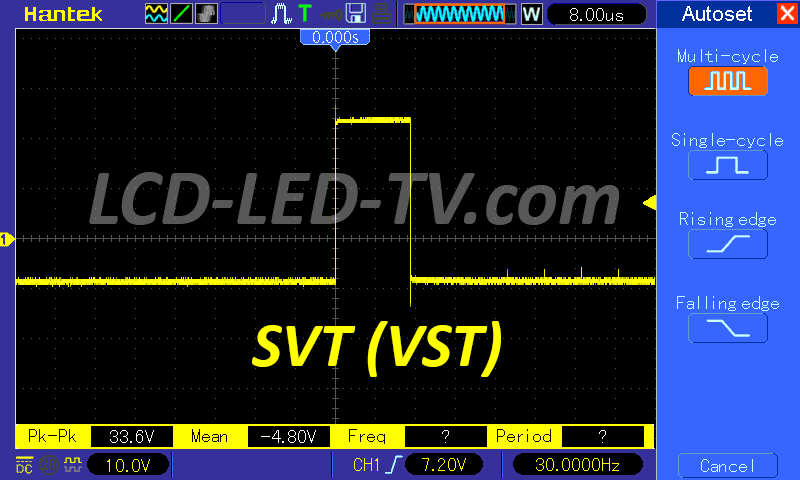 how stv or vst pulse looks voltage and signal